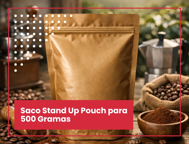 Home 61 Saco Stand Up Pouch para 500 Gramas