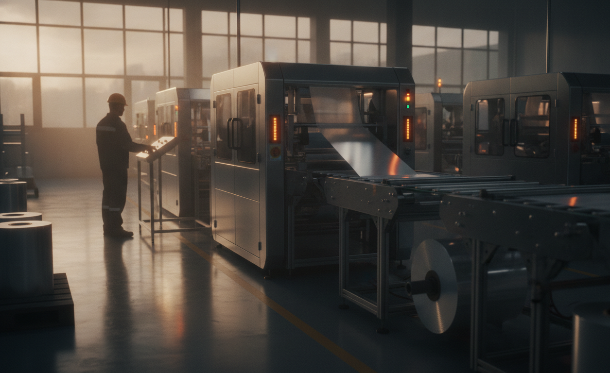 Linha de produção de embalagens plásticas flexíveis