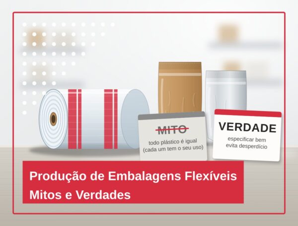 Bobina de filme plástico impresso, sacos pouch e cartões mito e verdade sobre embalagens flexíveis
